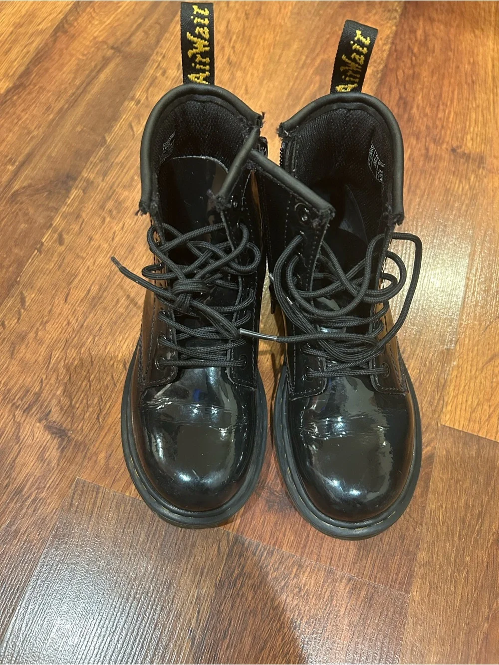 Dr Martens Toddlers 1460 Patent Leather Lace up Boots Size 13